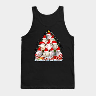 Baseball Funny Baseball Christmas Tree Xmas Tank Top